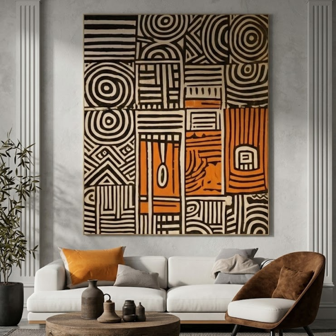 Rhythmic Earth Handmade & Digital Wall Painting