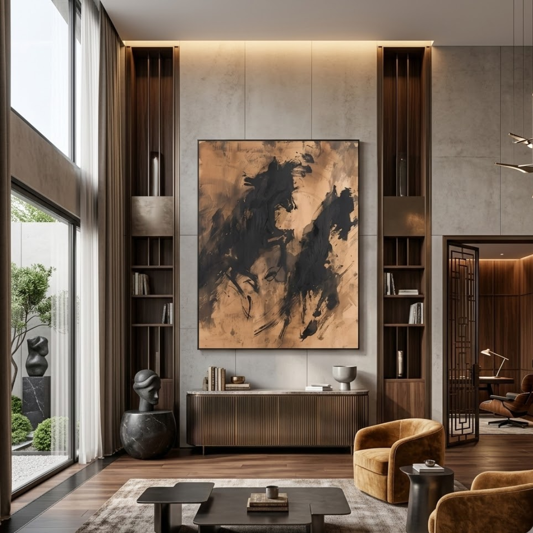 Ethereal Motion- Handmade Wall Painting