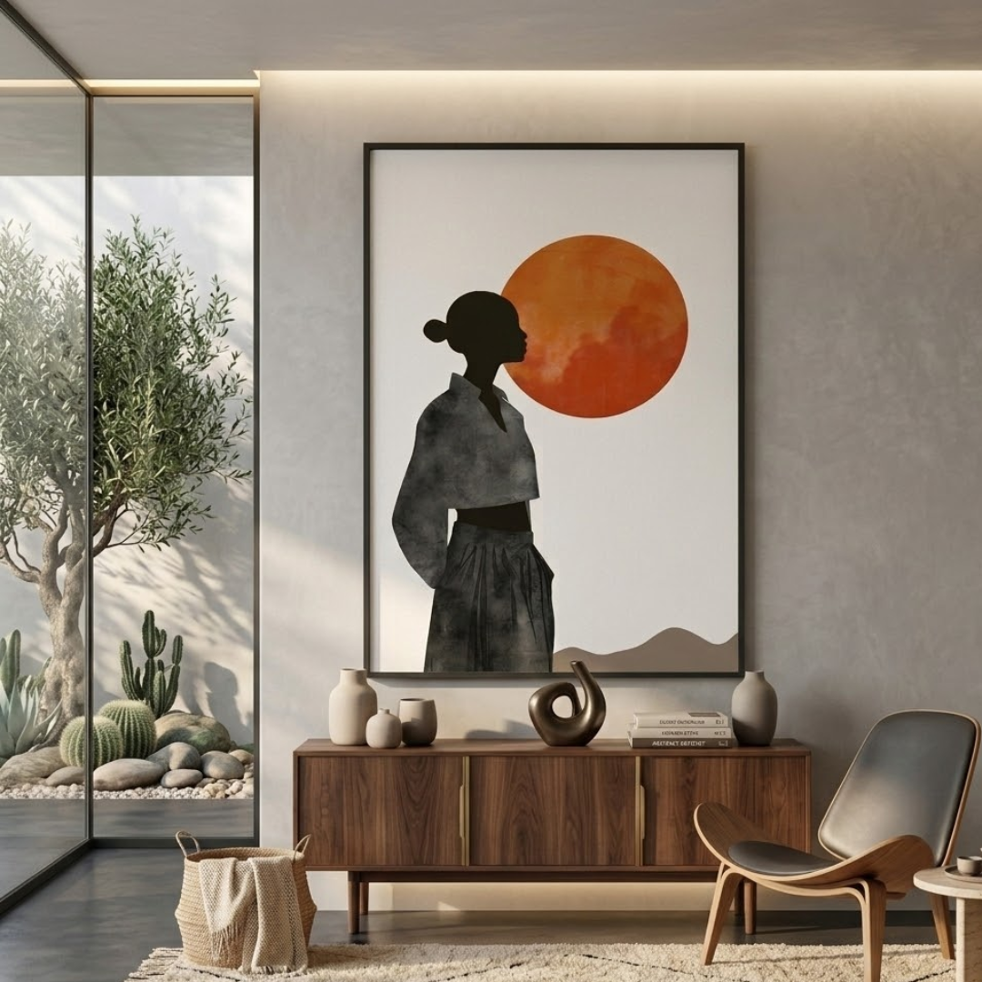 Sunset Muse Digital Wall Painting