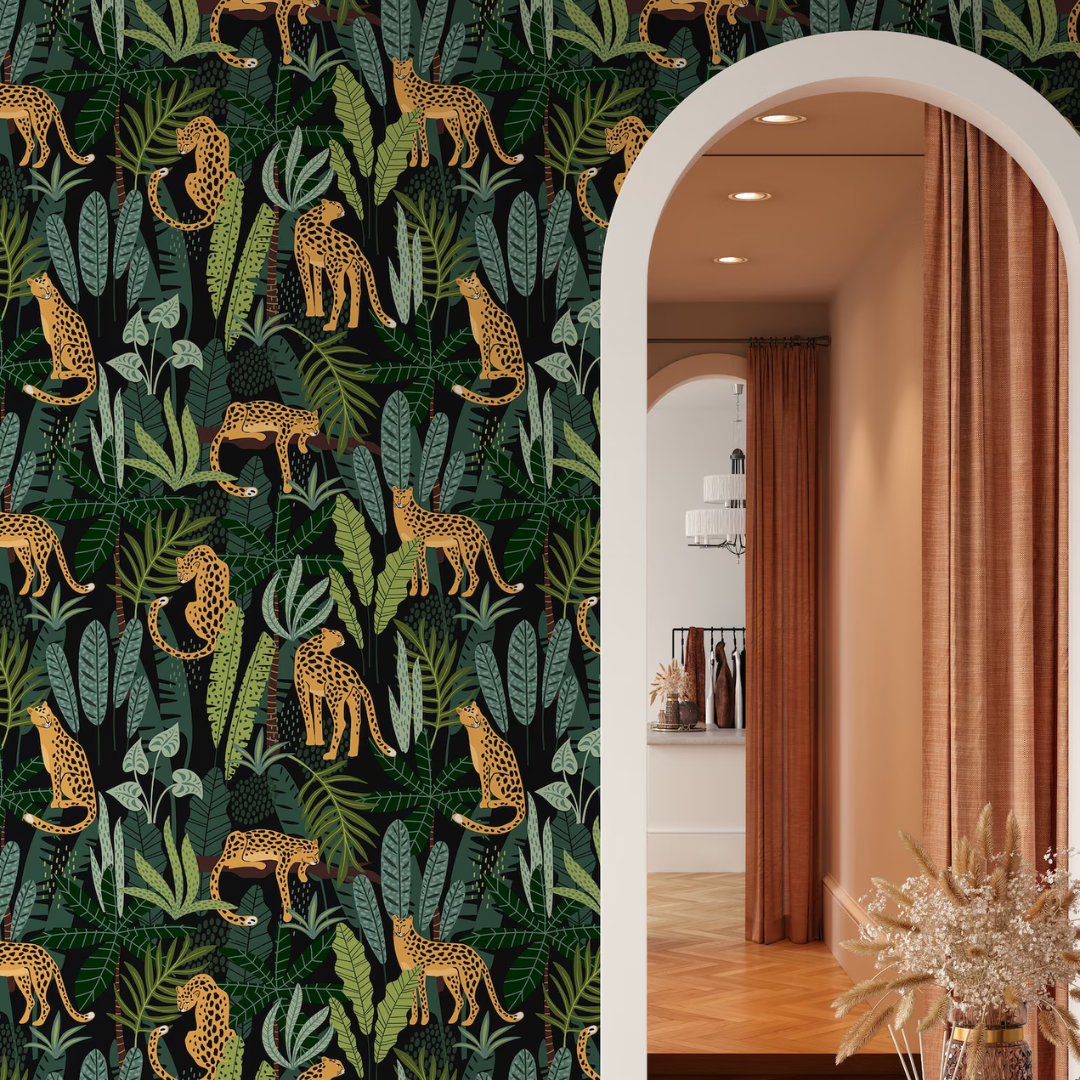 Wild Safari Leopard Jungle Wallpaper