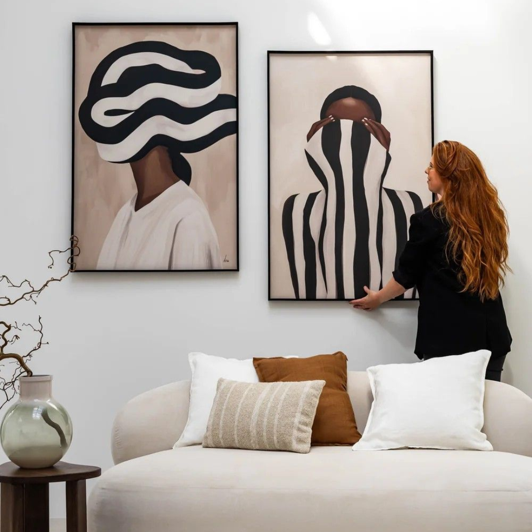 Noir Nomad Digital Wall Painting (Set of 2)