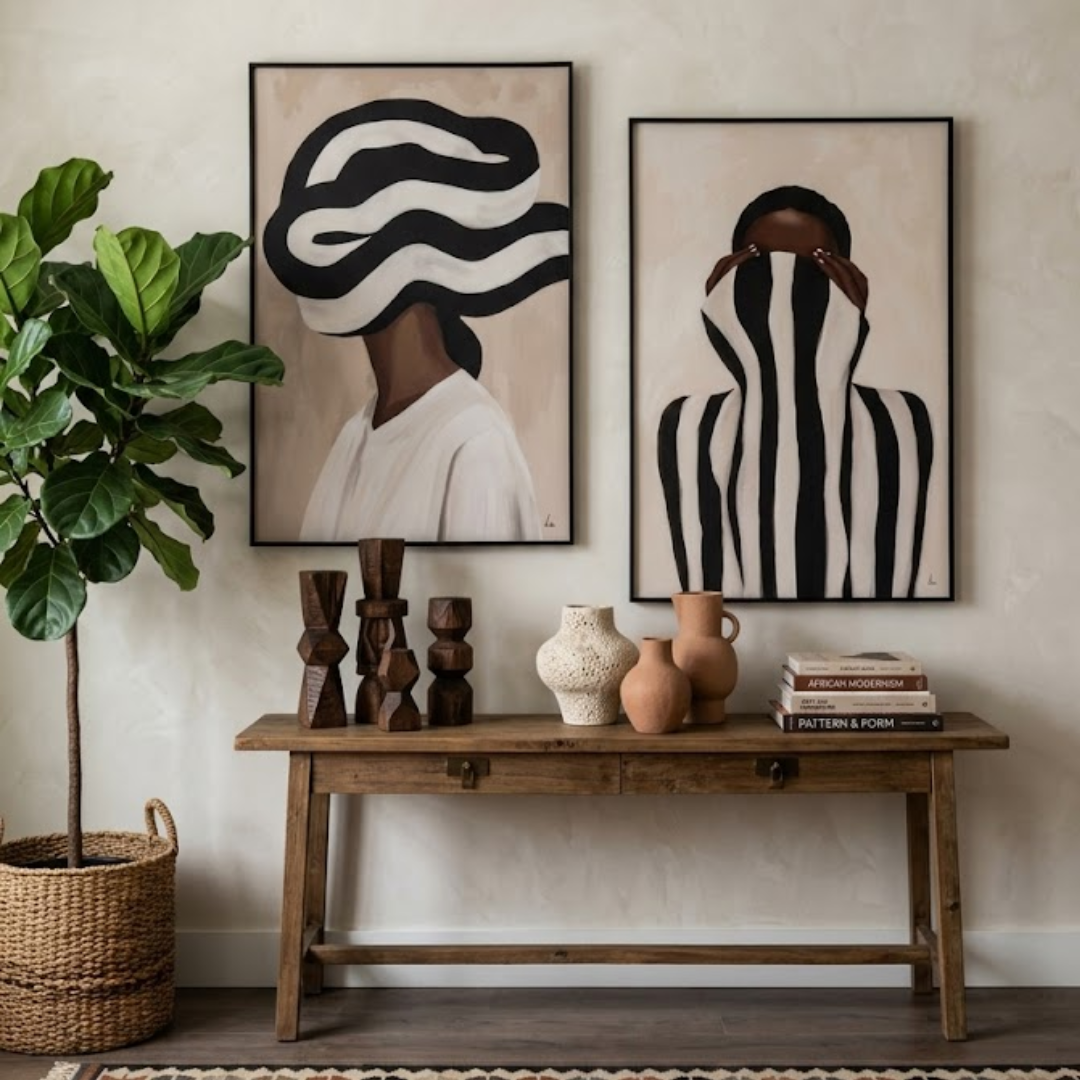 Noir Nomad Digital Wall Painting (Set of 2)