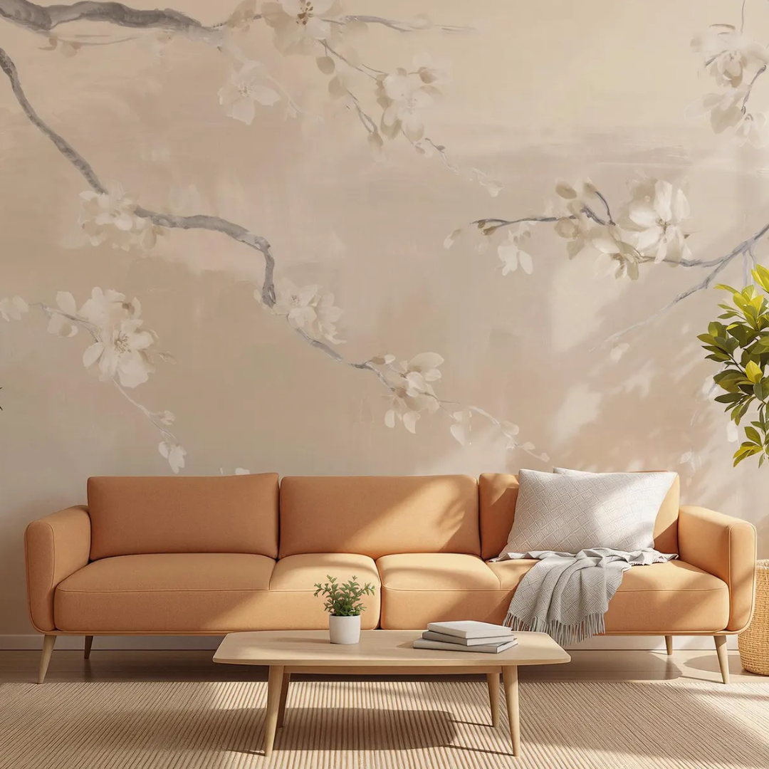 Neutral Blossom Wallpaper