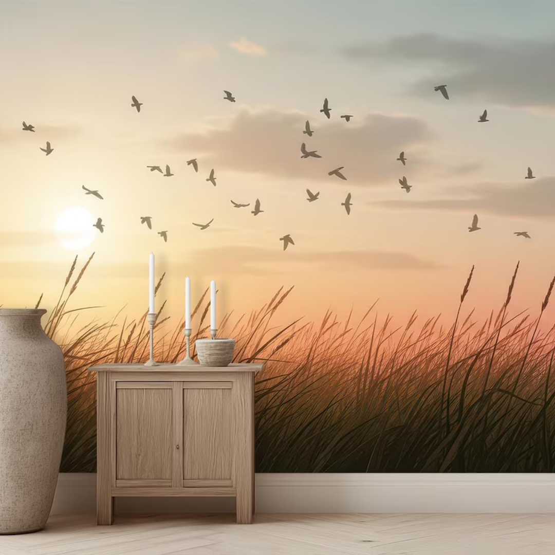 Sunset Field Wallpaper