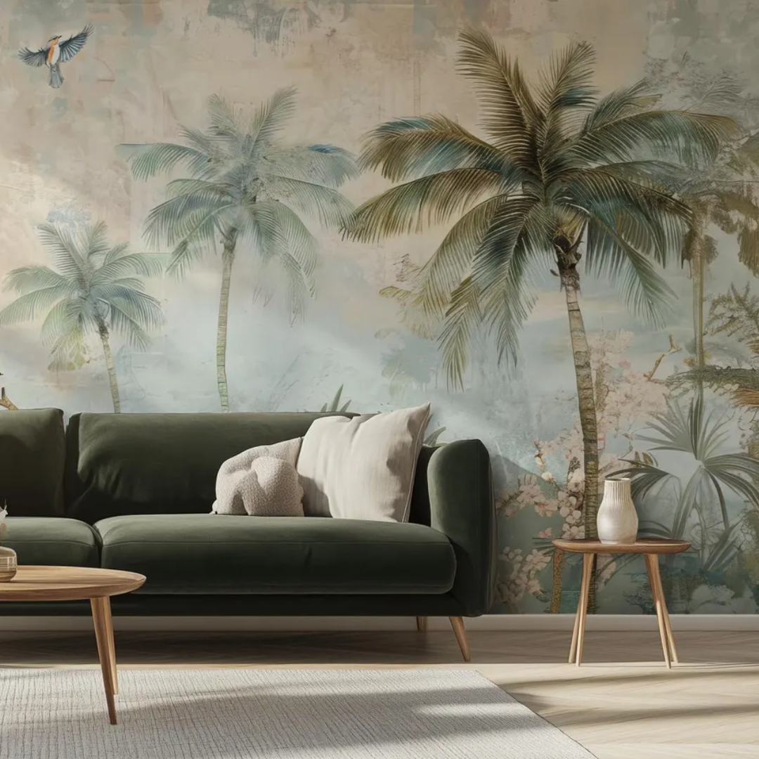 Tropical Pastel Paradise Wallpaper