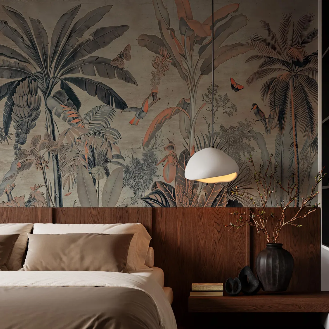 Vintage Tropical Elegance Wallpaper
