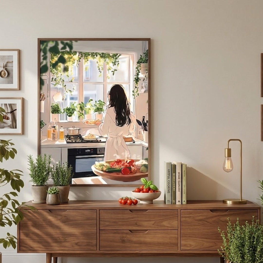 Sunny Morning Prep Digital Wall Painting