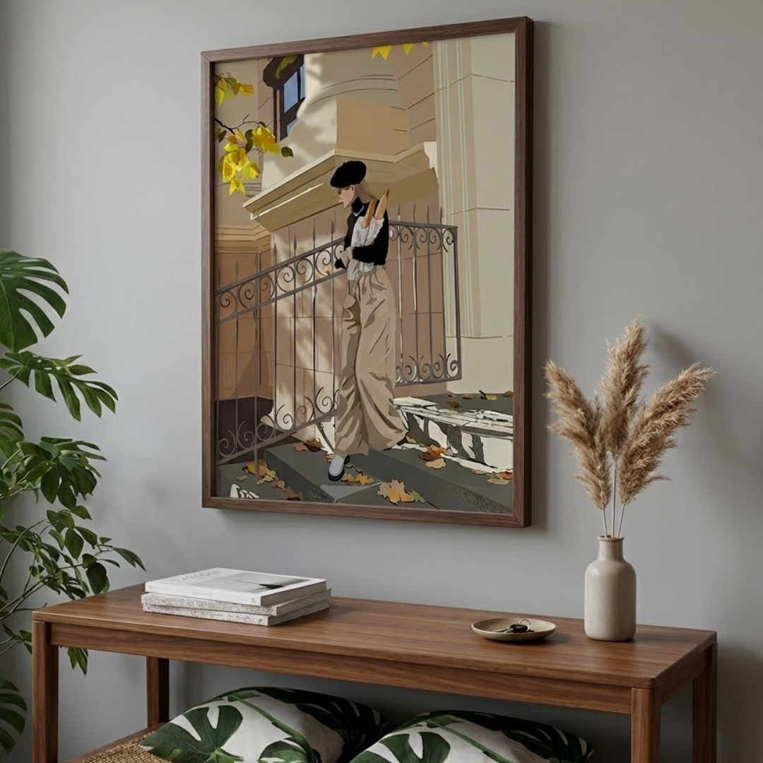 Autumn Stroll Digital Wall Painting