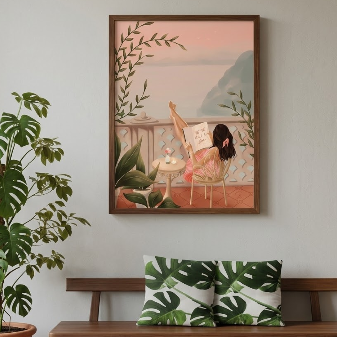 Balcony Vista Digital Wall Painting