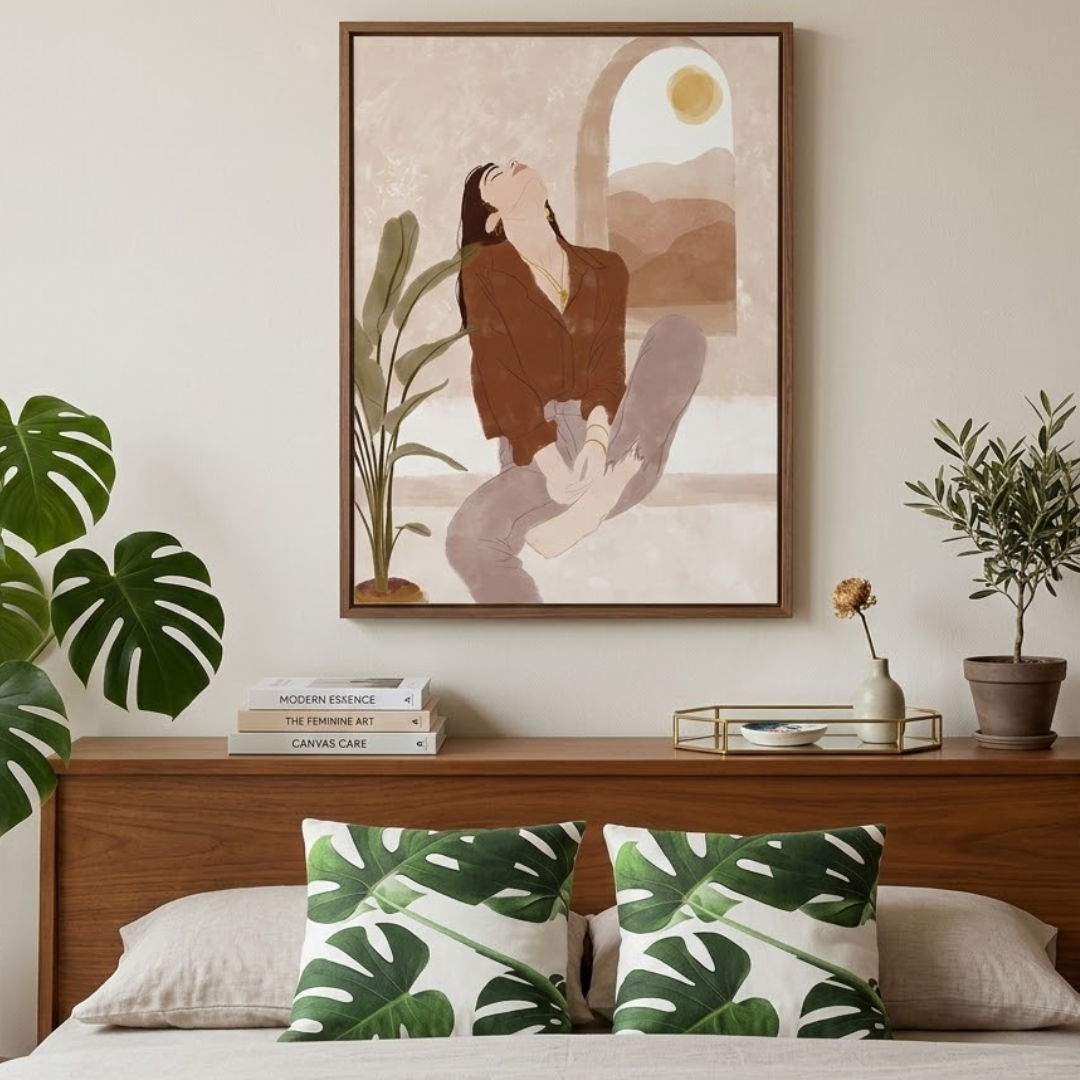 Sun Salutation Digital Wall Painting