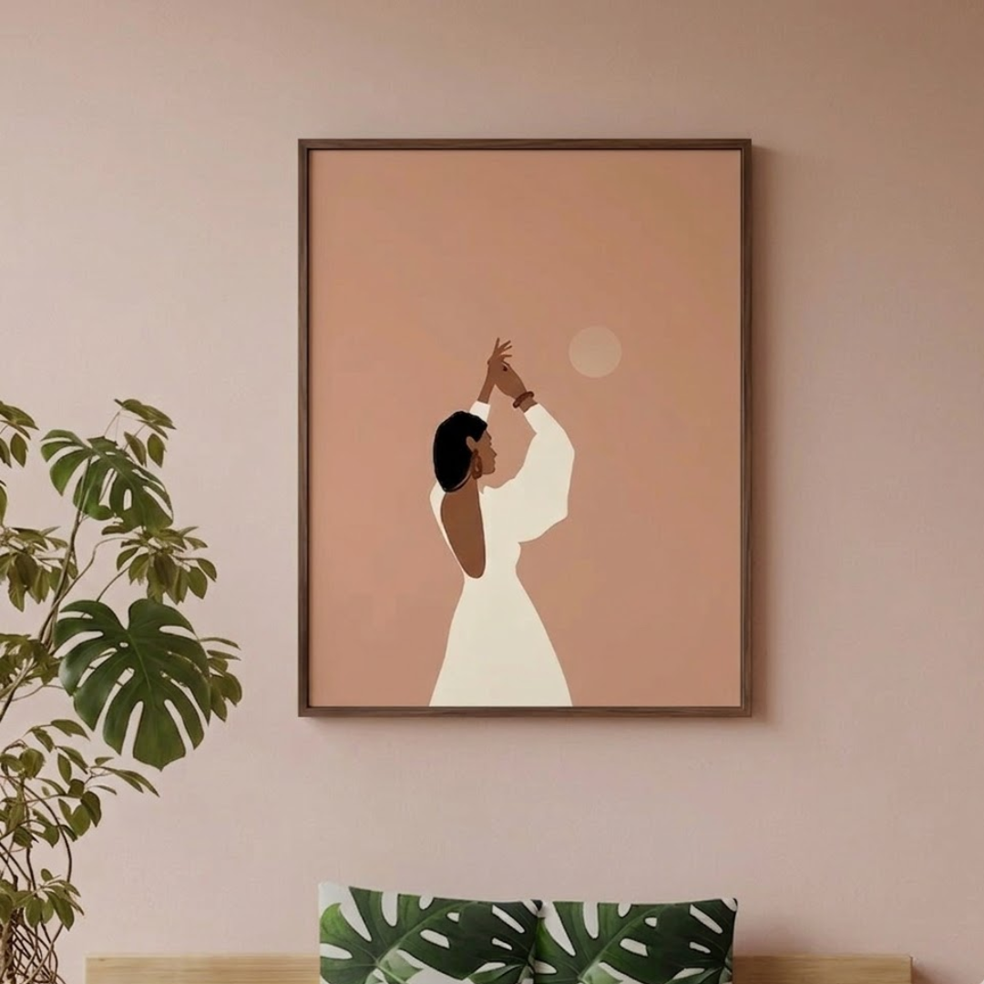 Golden Hour Digital Wall Painting