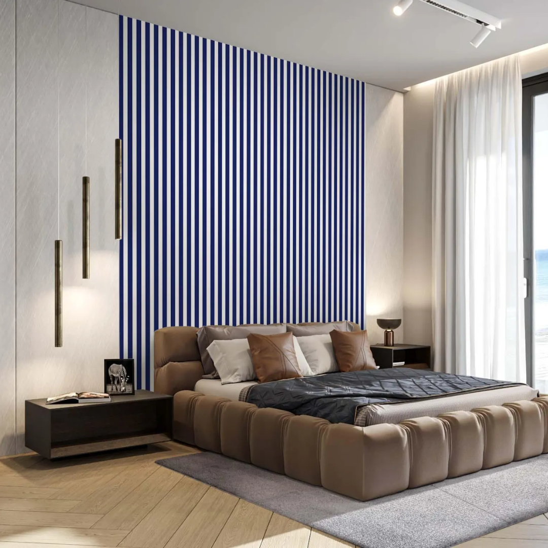 Azure Prep Stripe Wallpaper