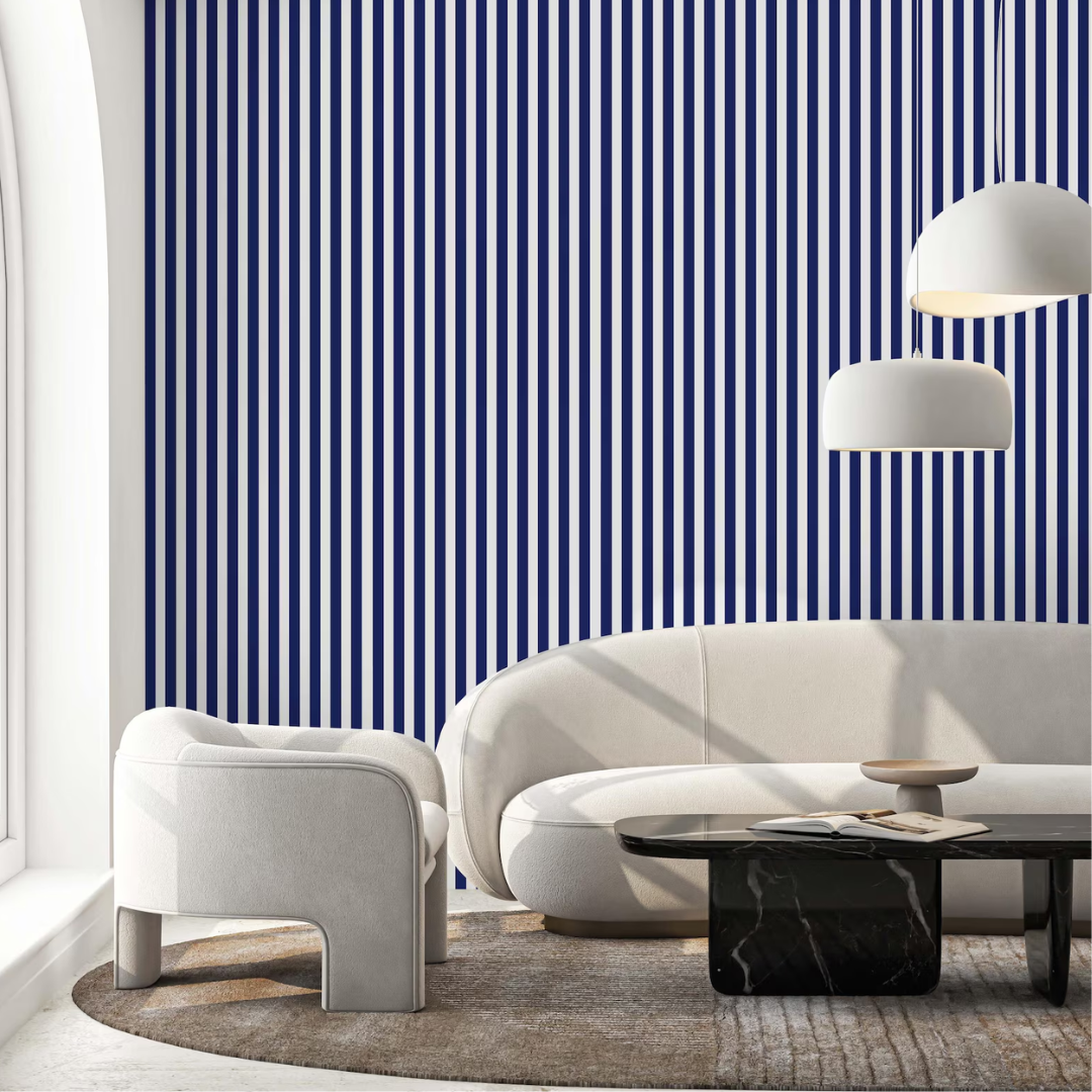 Azure Prep Stripe Wallpaper