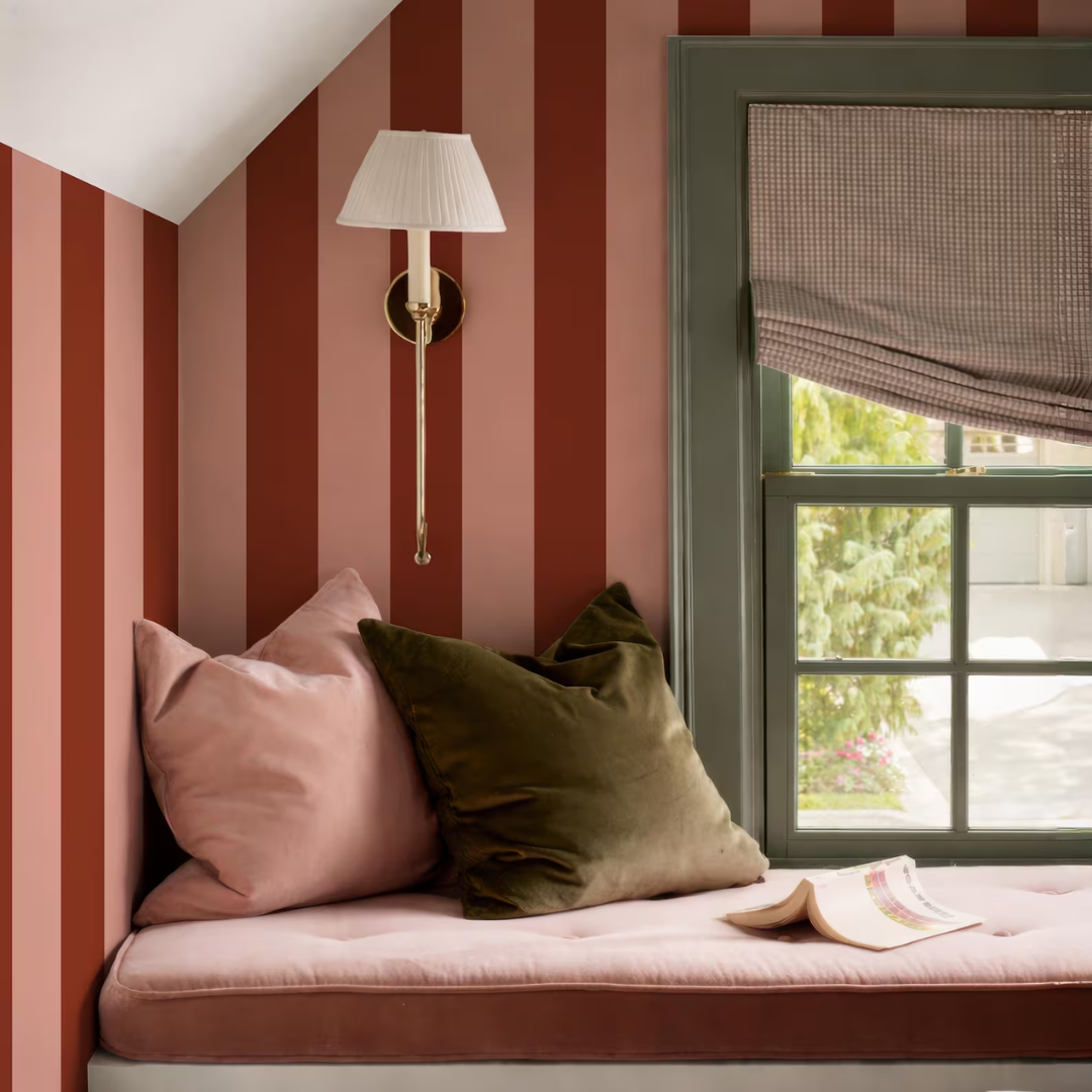 Terra Blush Stripe Wallpaper