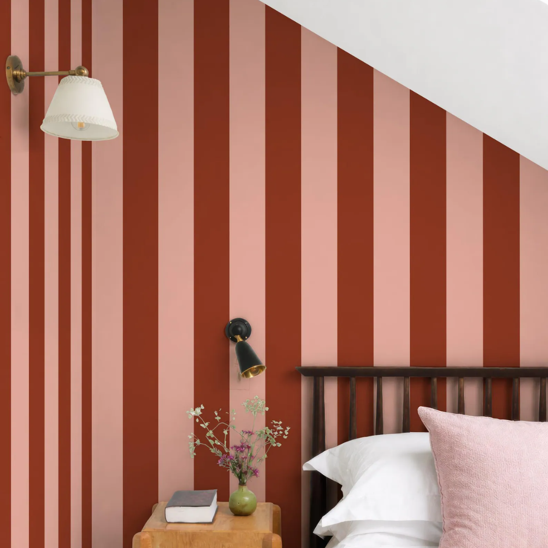 Terra Blush Stripe Wallpaper