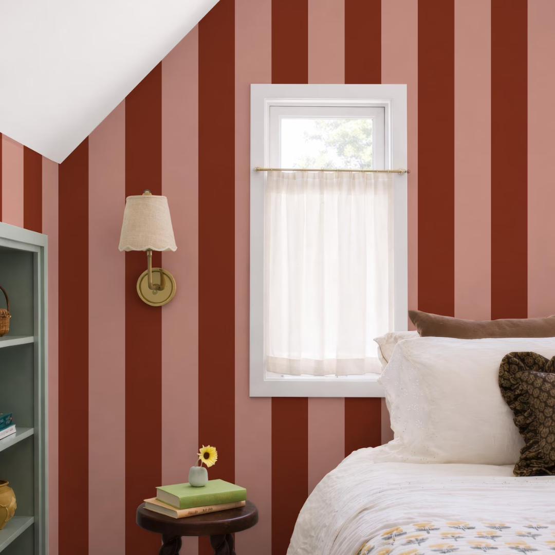 Terra Blush Stripe Wallpaper