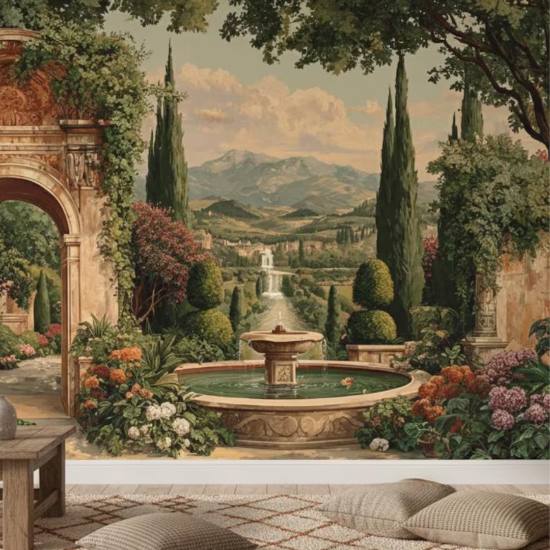 Italian Garden Archway Wallpaper