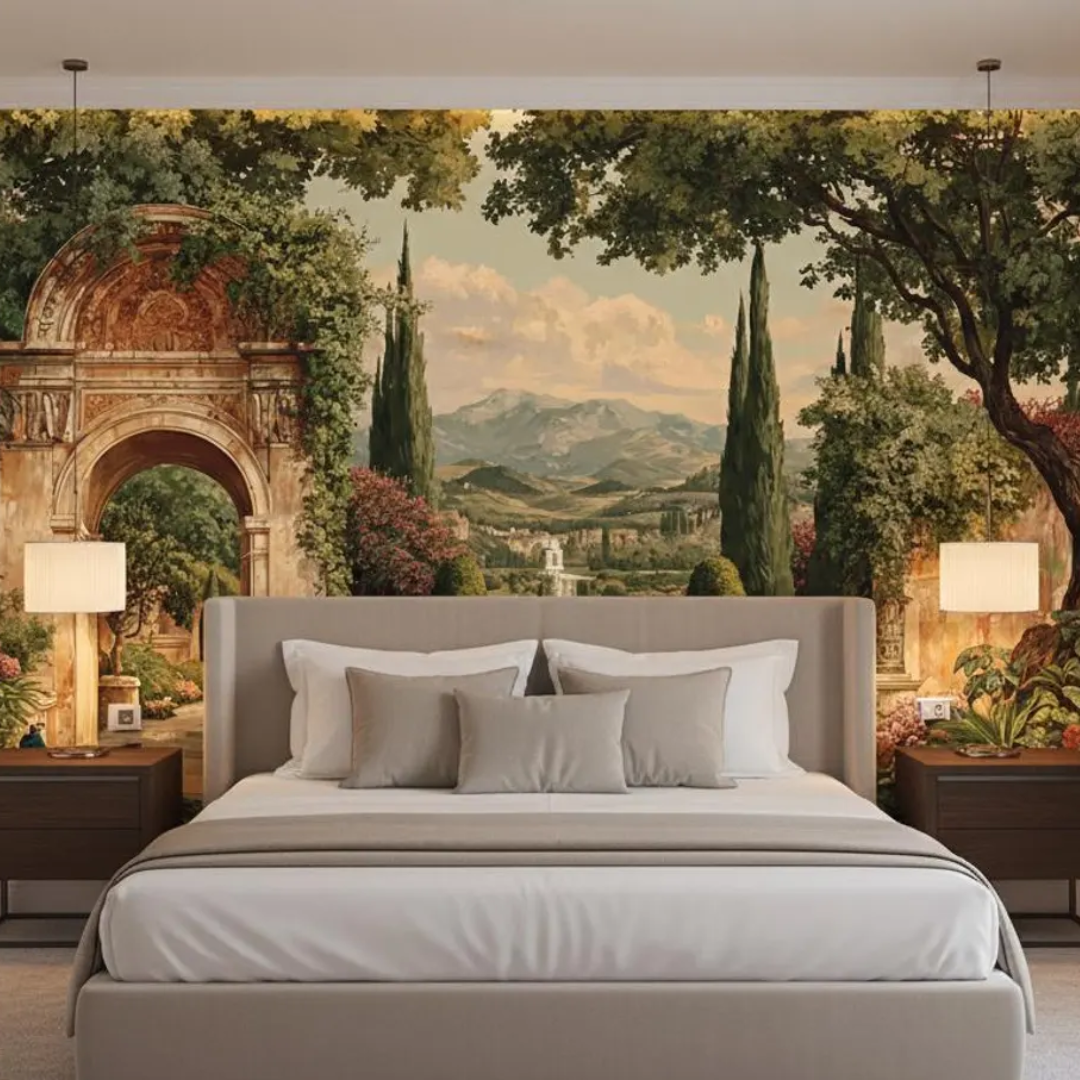 Italian Garden Archway Wallpaper