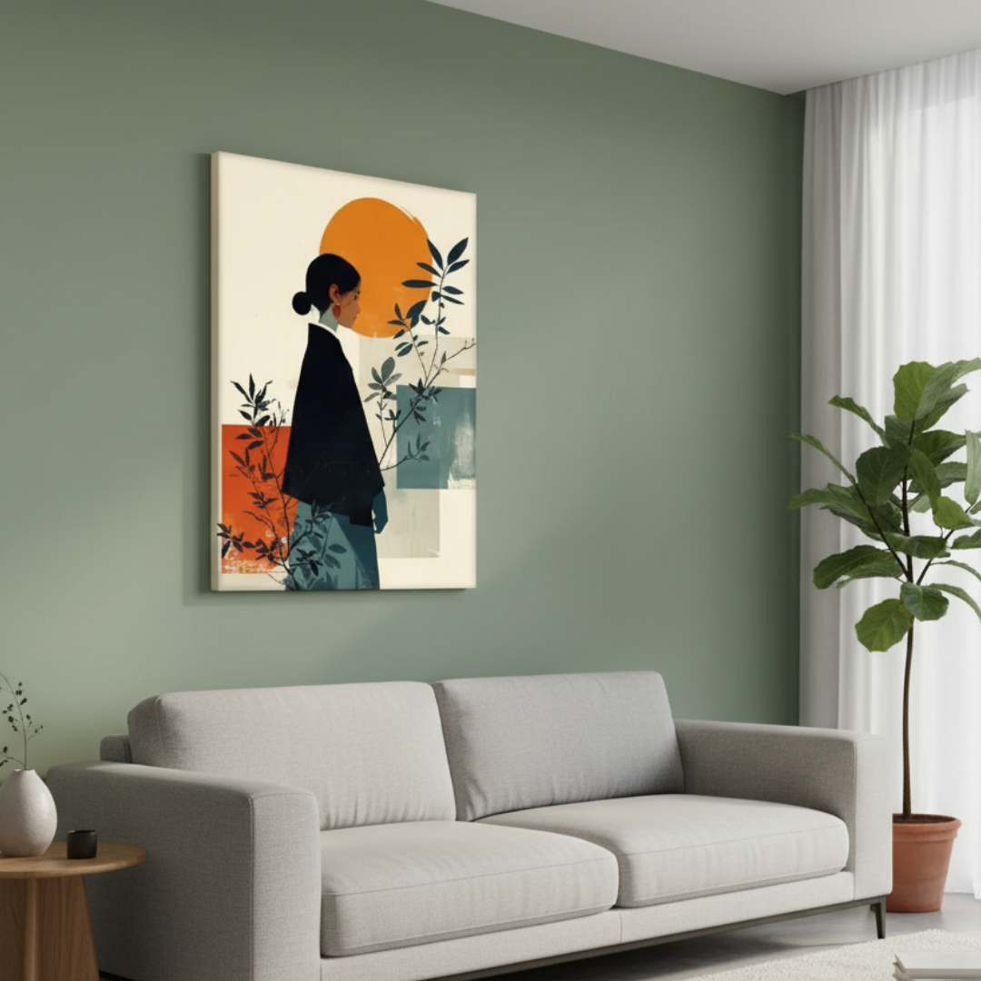 Serenity in Bloom Digital Wall Painting