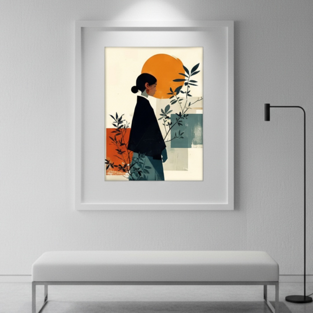 Serenity in Bloom Digital Wall Painting