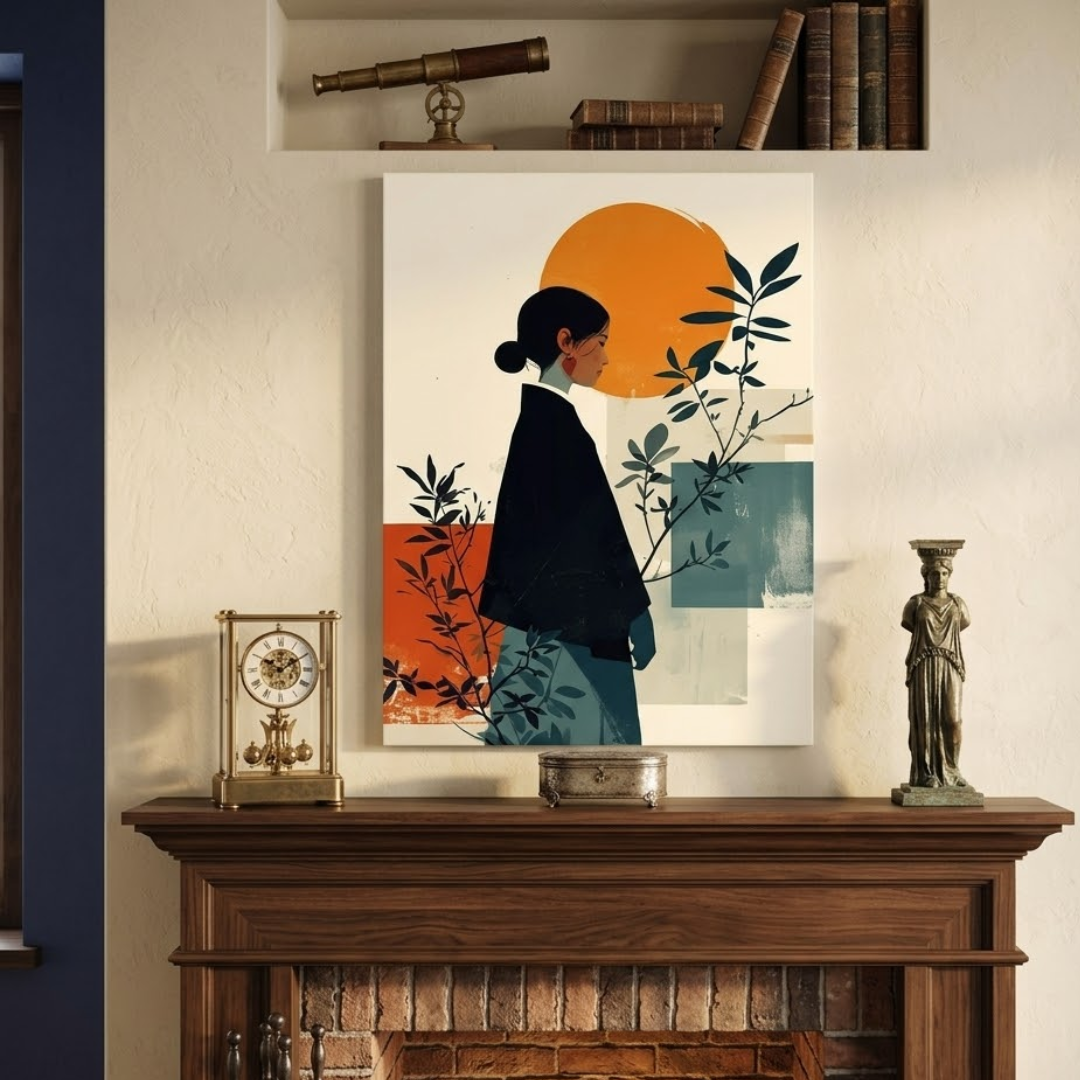 Serenity in Bloom Digital Wall Painting