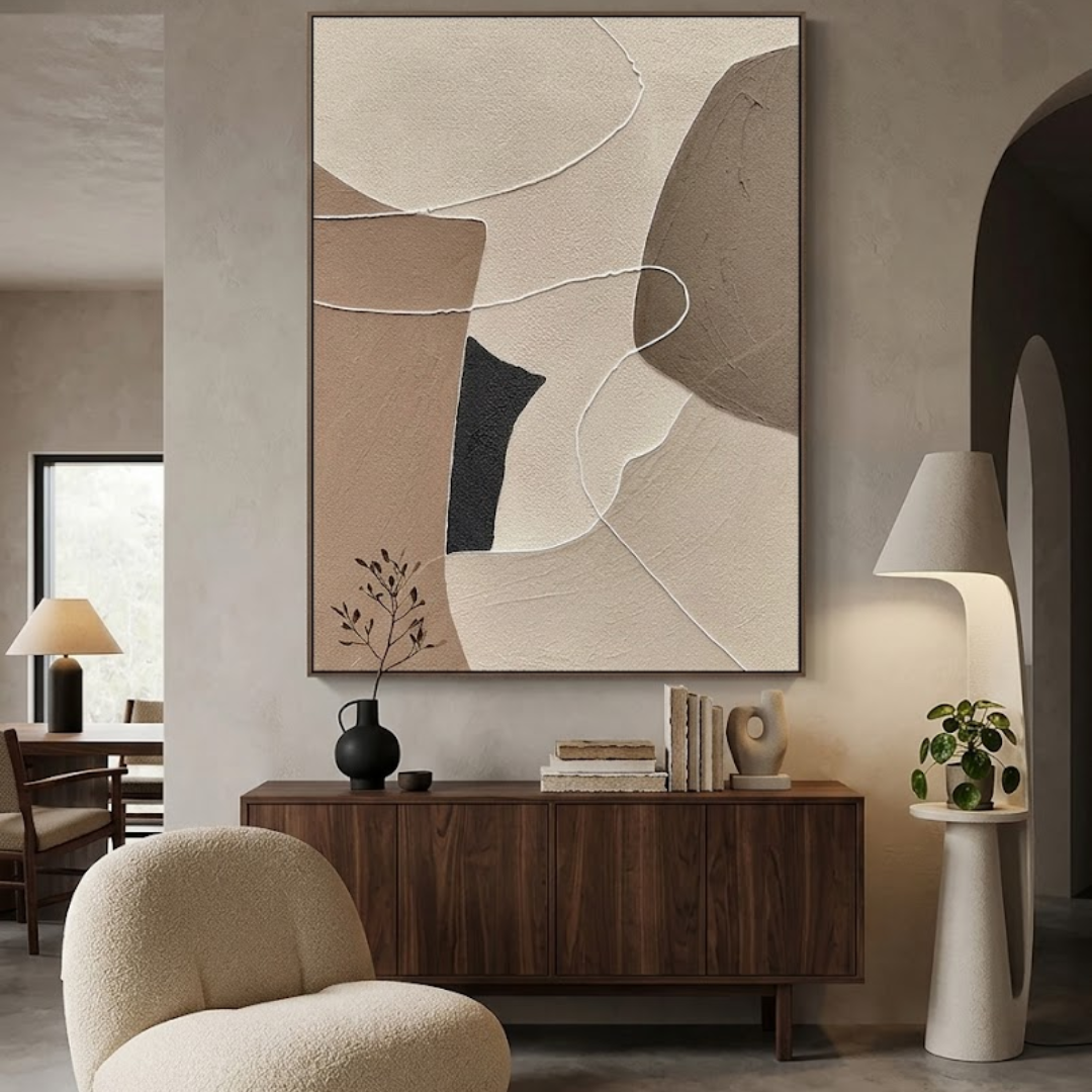 Clay Whisper Handmade Wall Painting