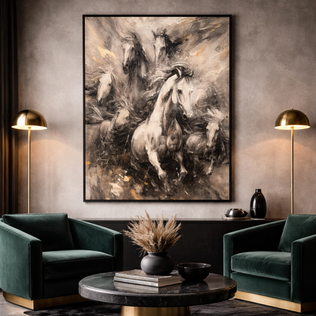 Galloping Majesty Motion Digital Wall Painting
