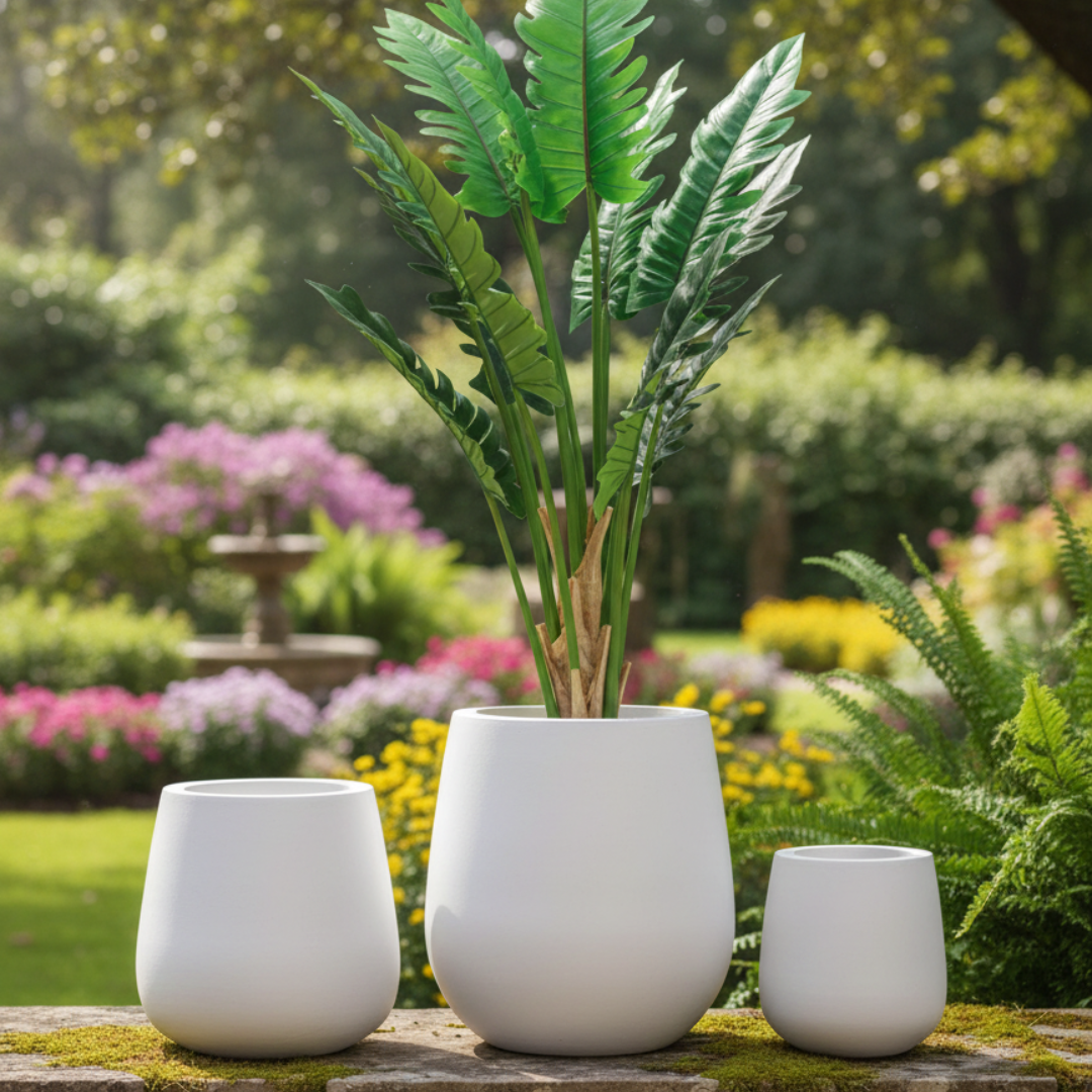Ivory Orb Planter