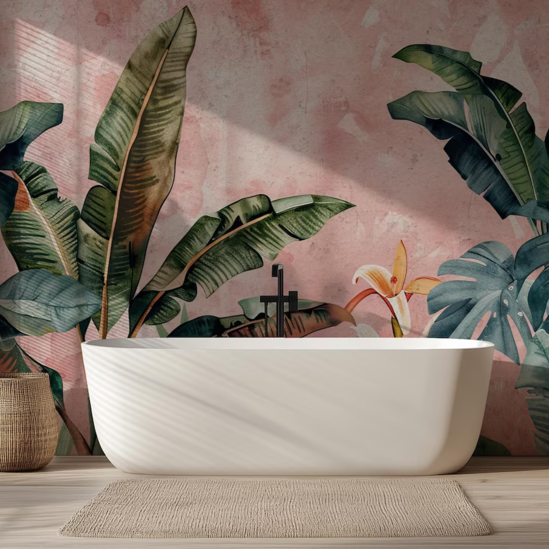 Blush Tropique Botanical Wallpaper