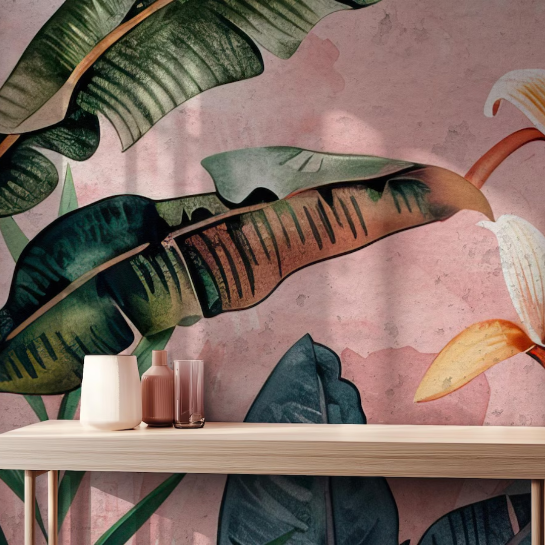 Blush Tropique Botanical Wallpaper