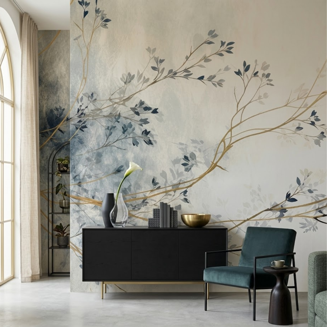 Gilded Branch Serenity Wallpaper