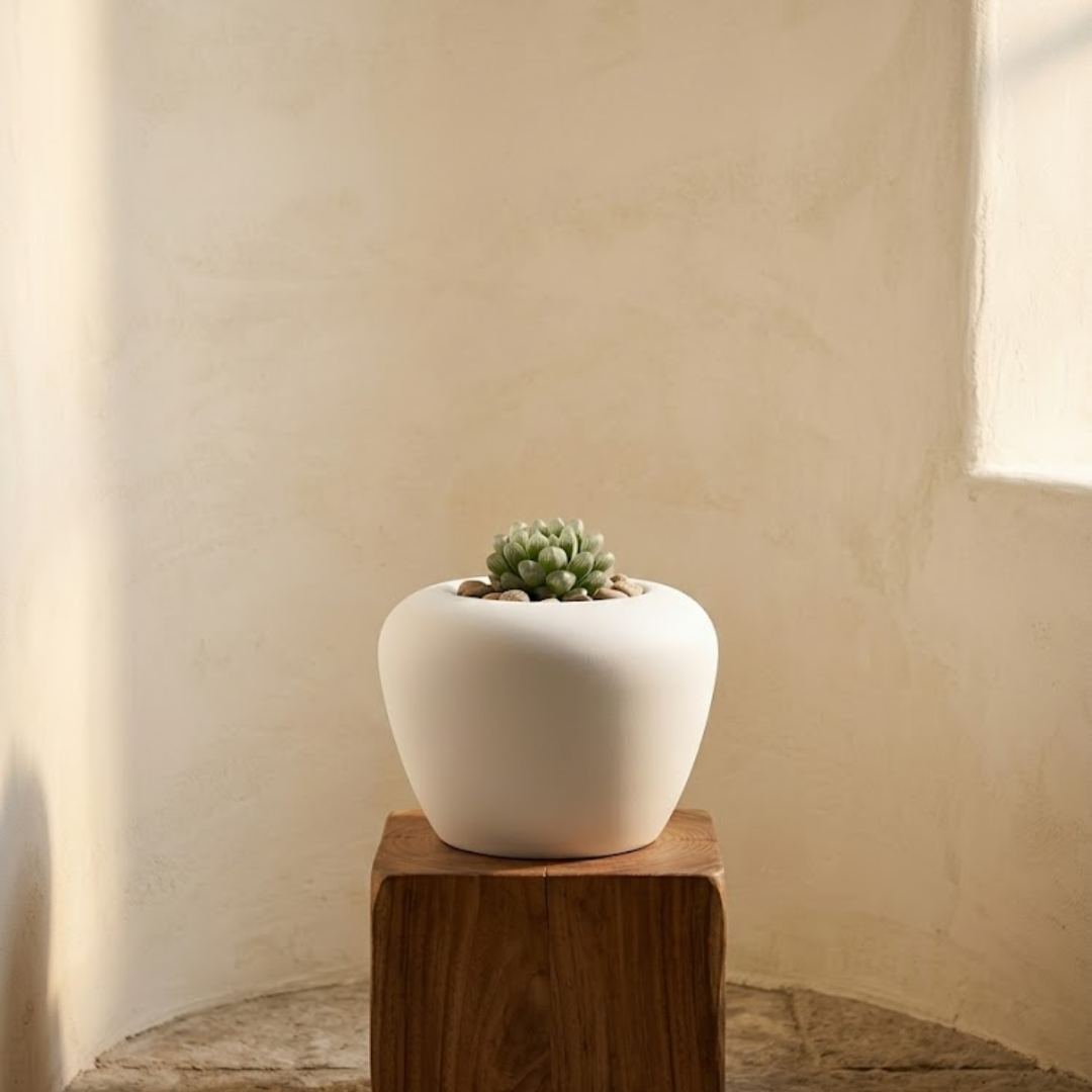 Ivory Pebble Planter