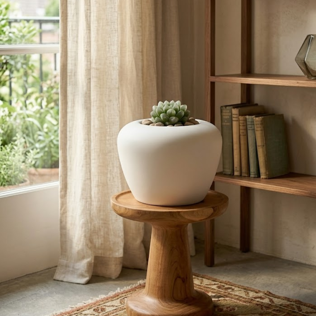 Ivory Pebble Planter