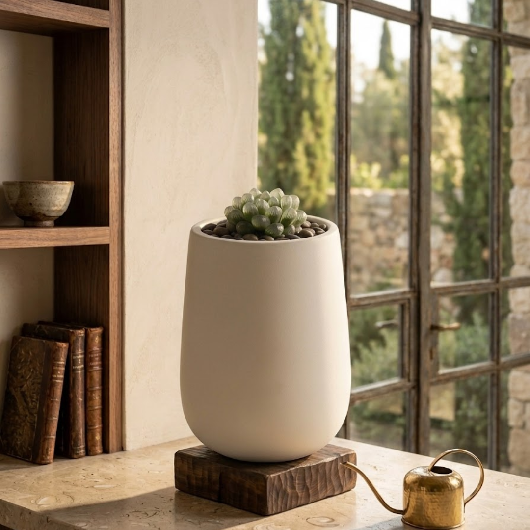 Alto White Tapered Planter