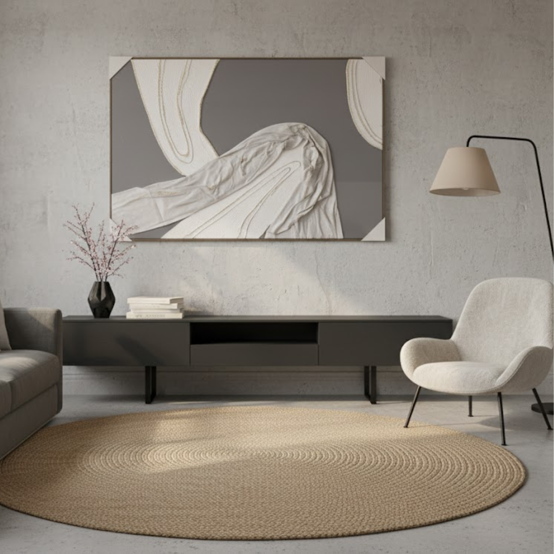 Whispered Currents Handmade 3D Textured Wall Painting