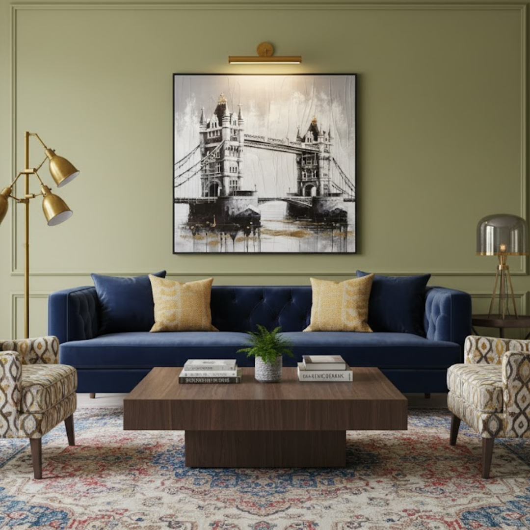 London Bridge Handmade Textured Wall Painting