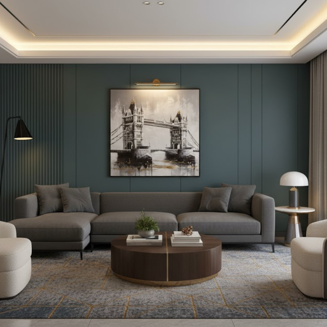 London Bridge Handmade Textured Wall Painting