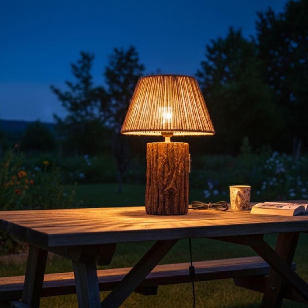 Woodland Aura Woven Table Lamp