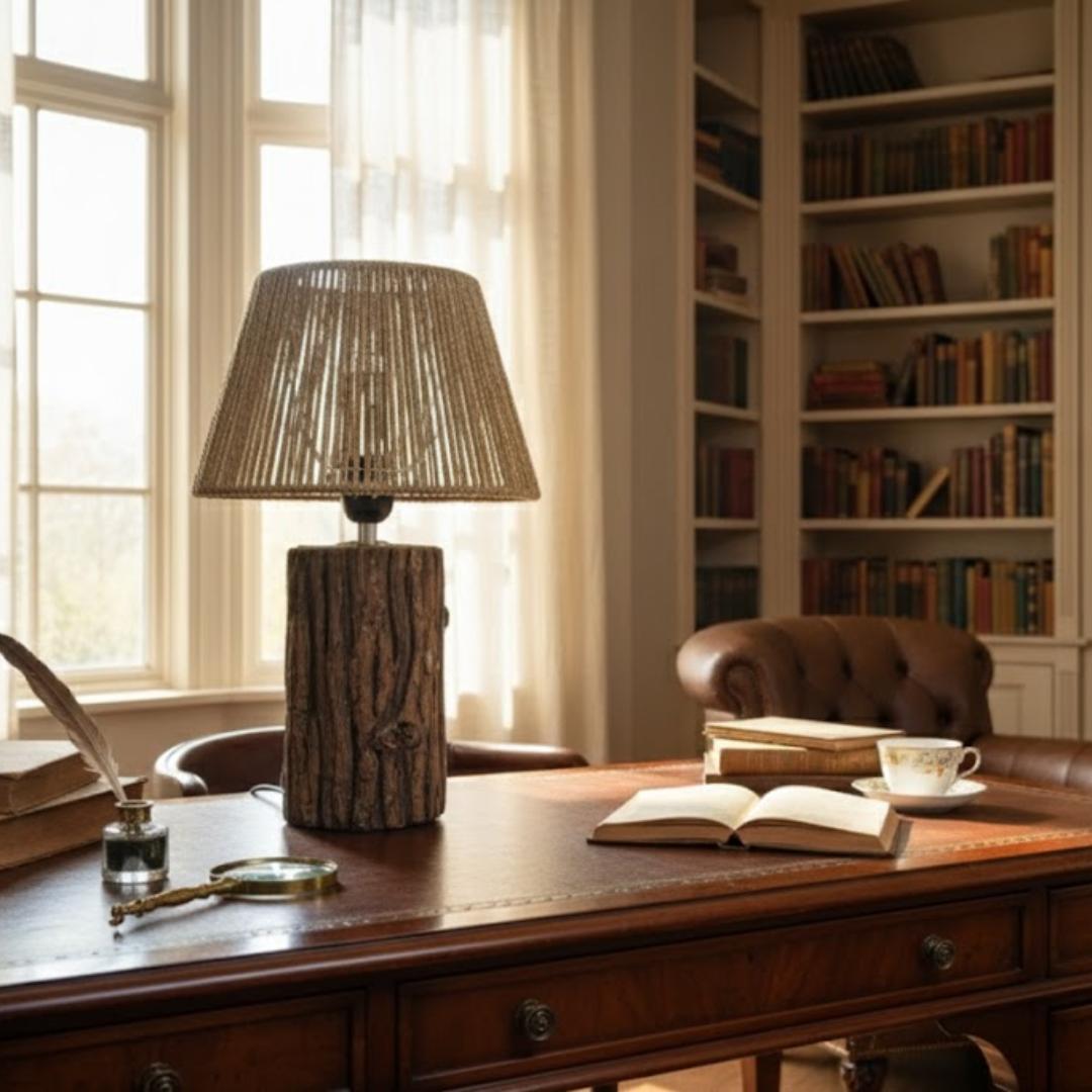 Woodland Aura Woven Table Lamp