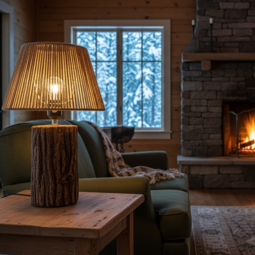 Woodland Aura Woven Table Lamp