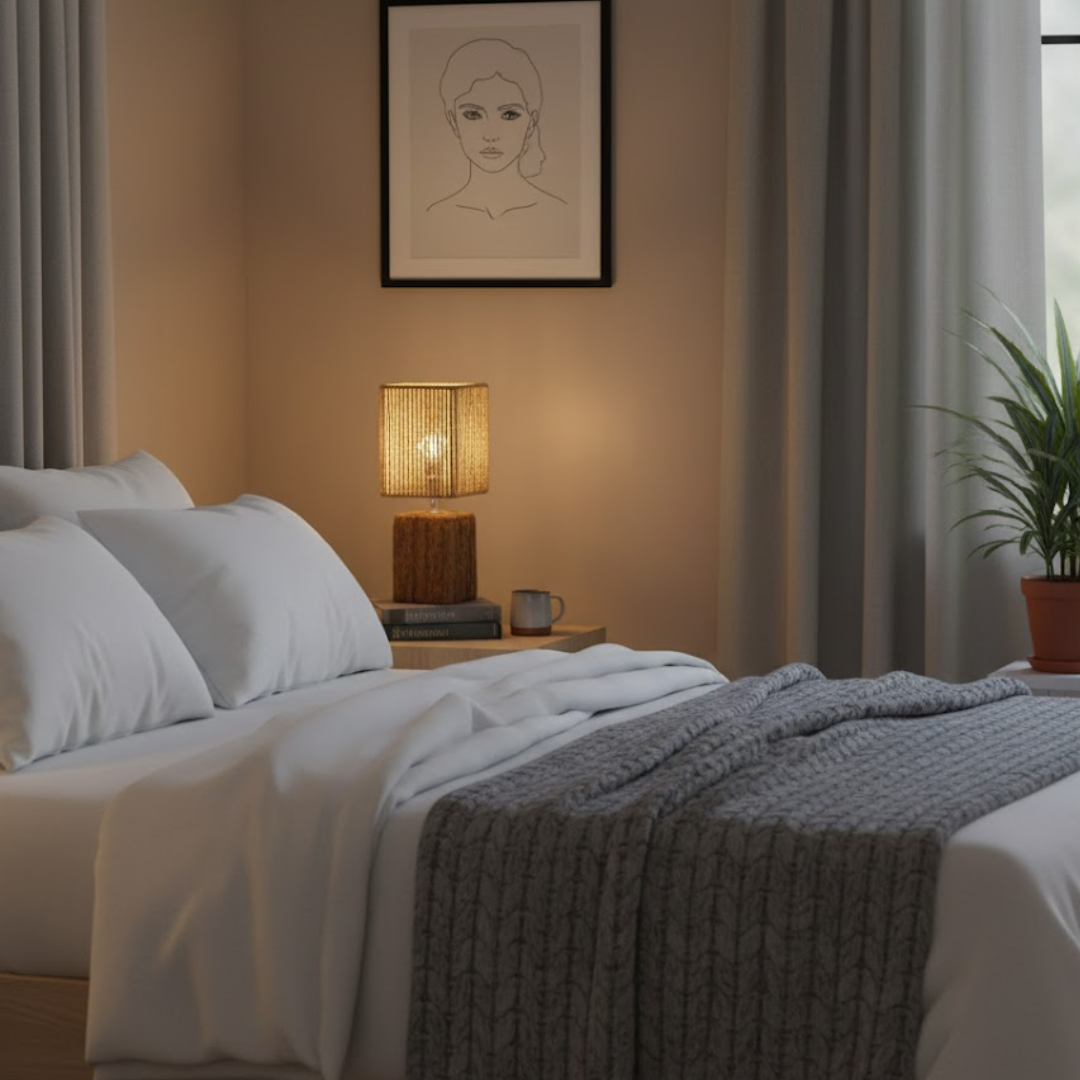 Timber Weave Square Table Lamp