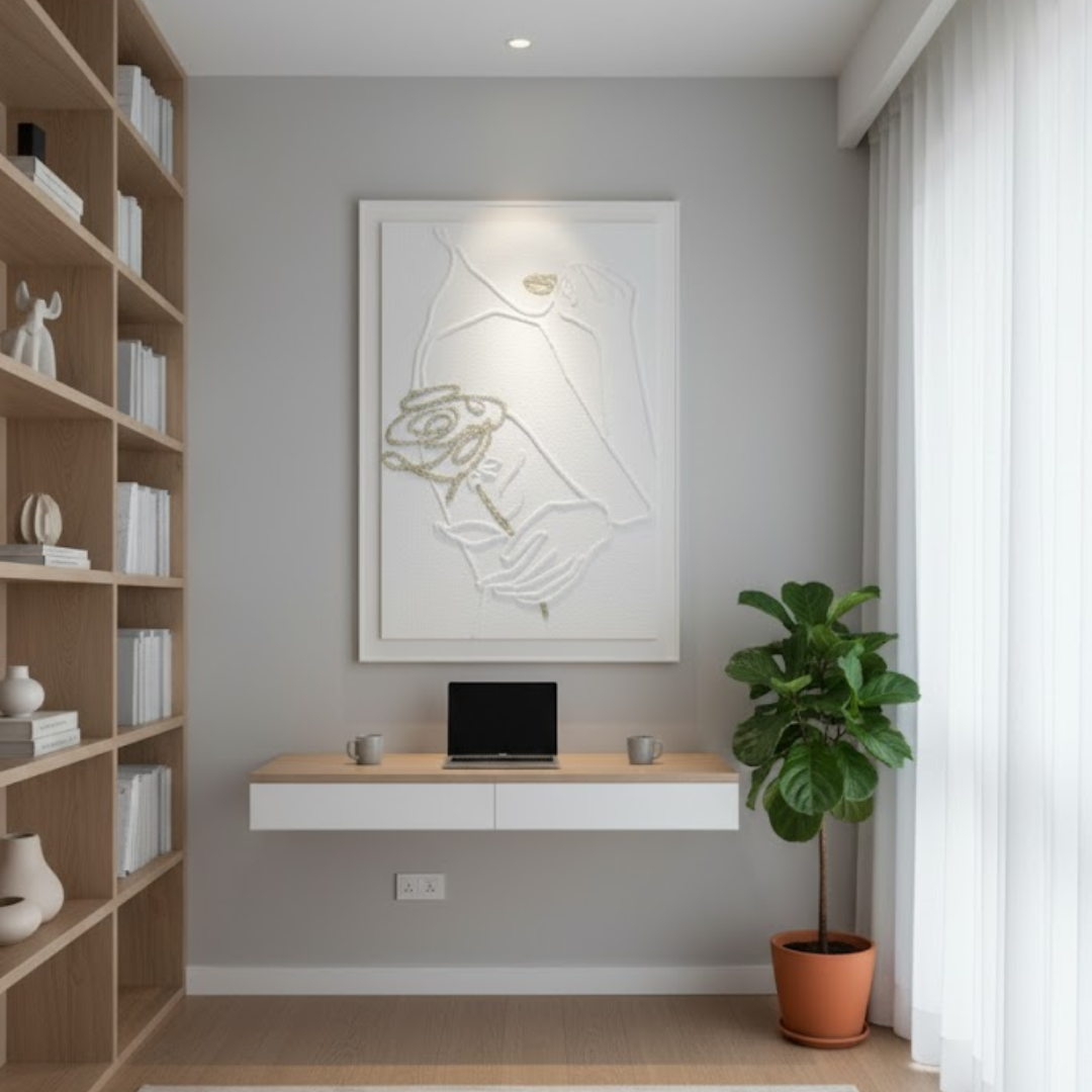 Arlo Minimalist Handmade 3D Textured Wall Painting