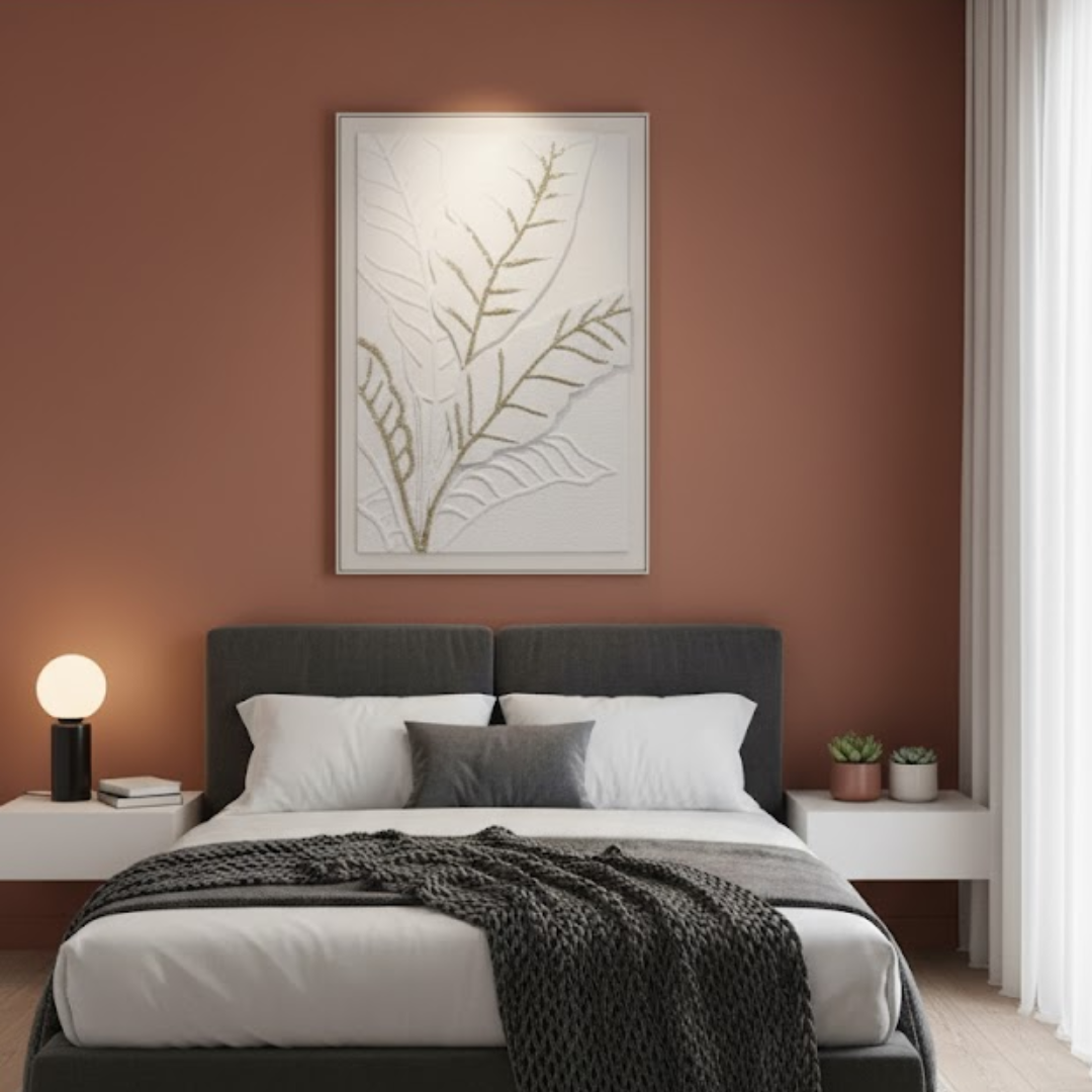 Aurelia Botanical Handmade 3D Textured Wall Painting