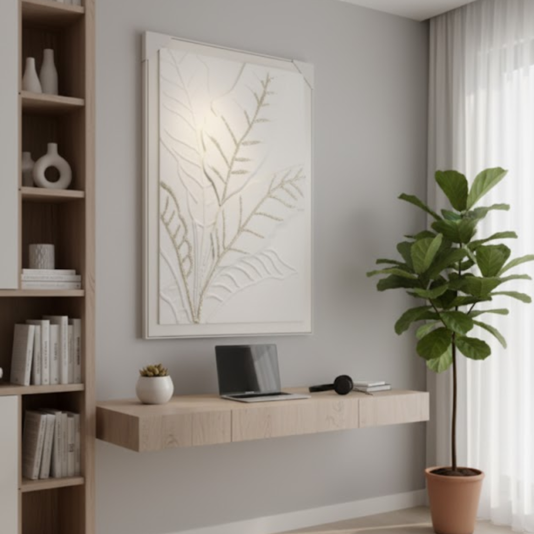 Aurelia Botanical Handmade 3D Textured Wall Painting