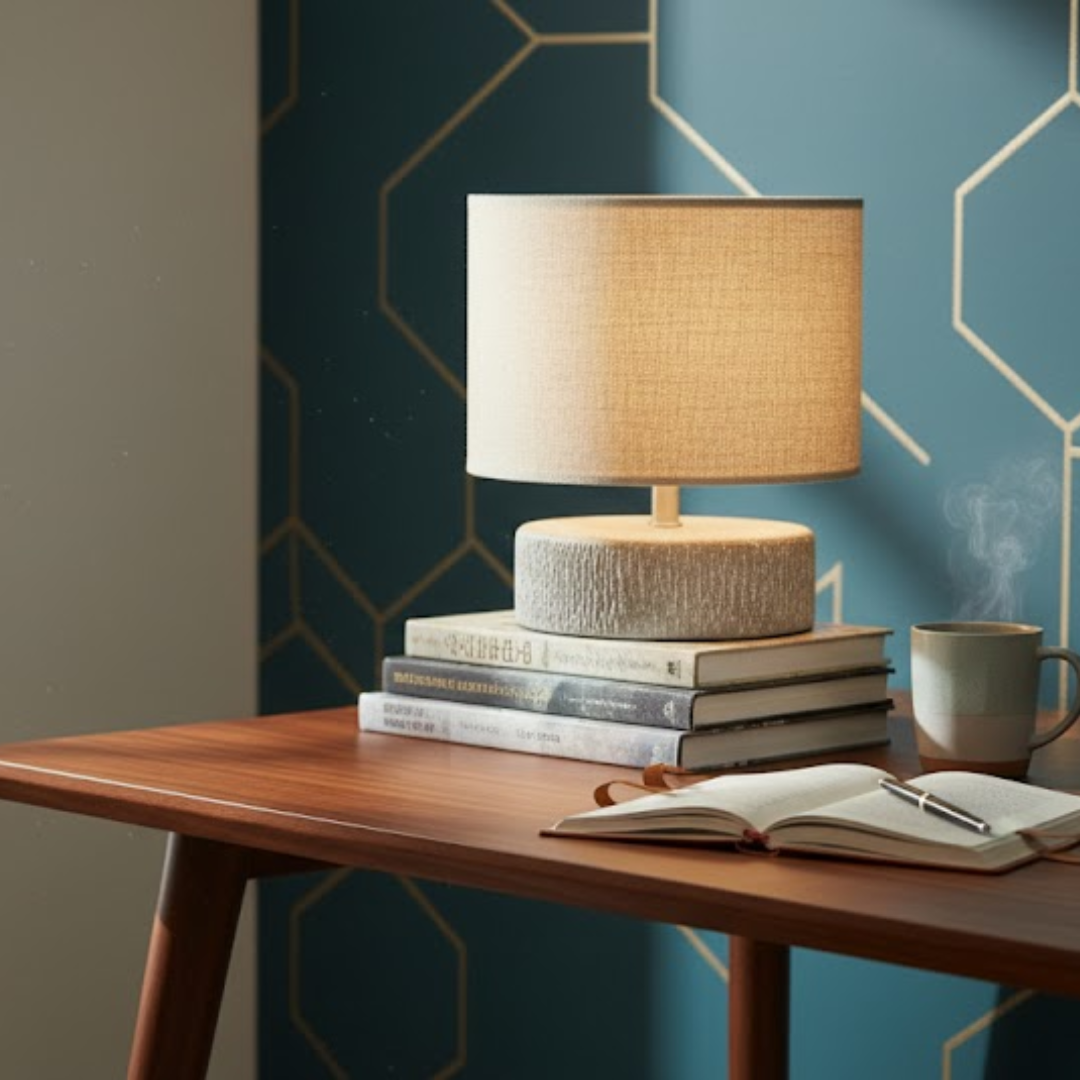 Sora Wood & Linen Table Lamp