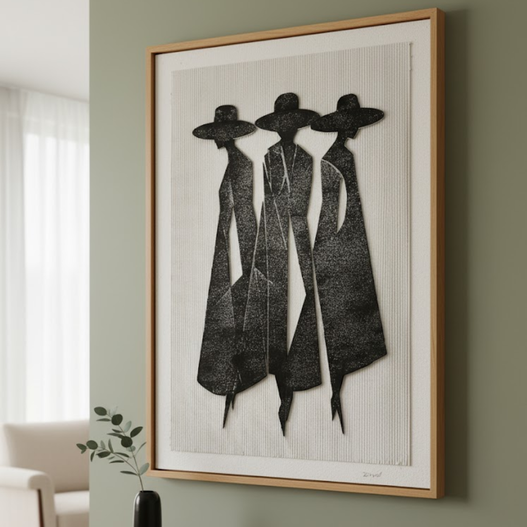 Elowen Handmade 3D Textured Wall Painting