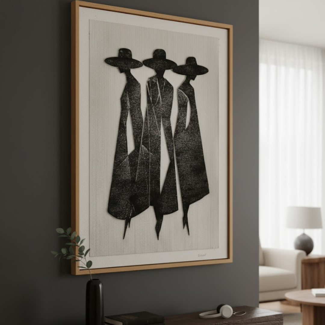 Elowen Handmade 3D Textured Wall Painting