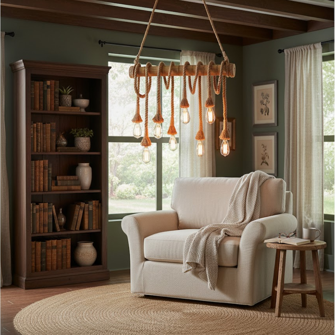 Driftwood Horizon Rope Chandelier