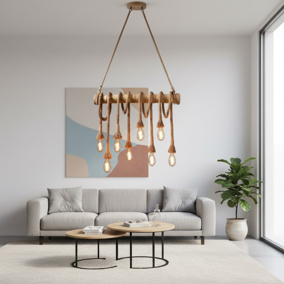 Driftwood Horizon Rope Chandelier