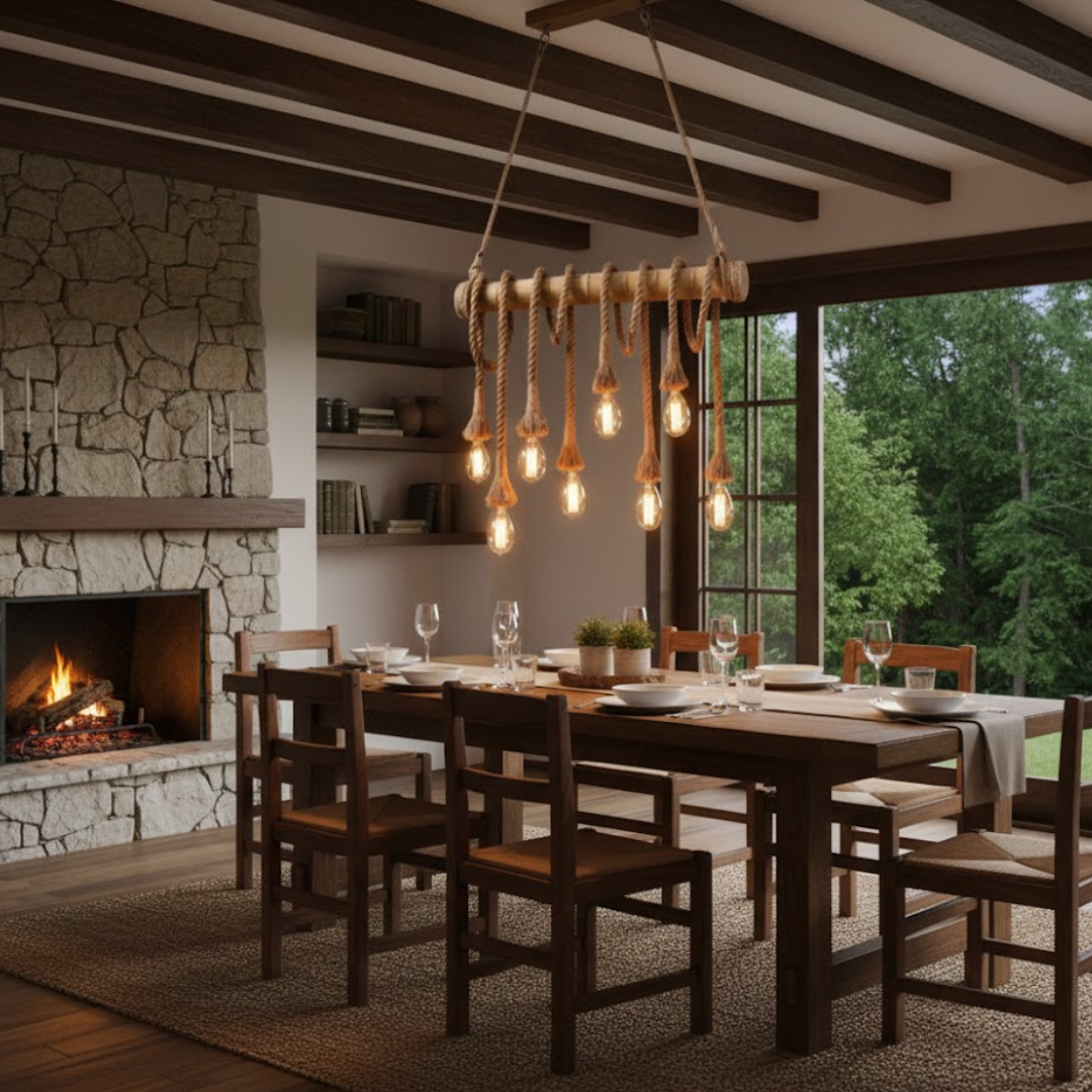 Driftwood Horizon Rope Chandelier